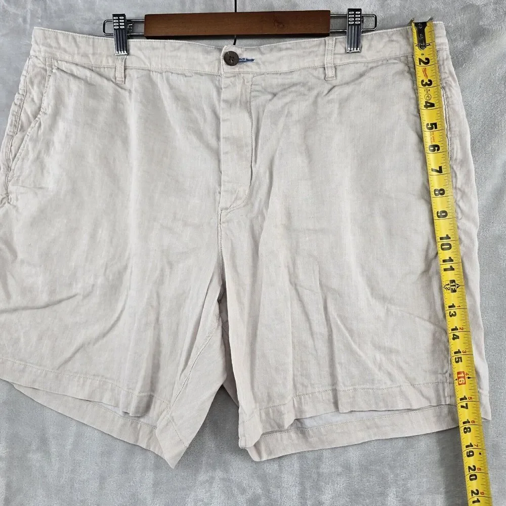 Faherty Tradewinds Shorts Mens Size‎ 40  Mauve Linen Blend Beach Travel